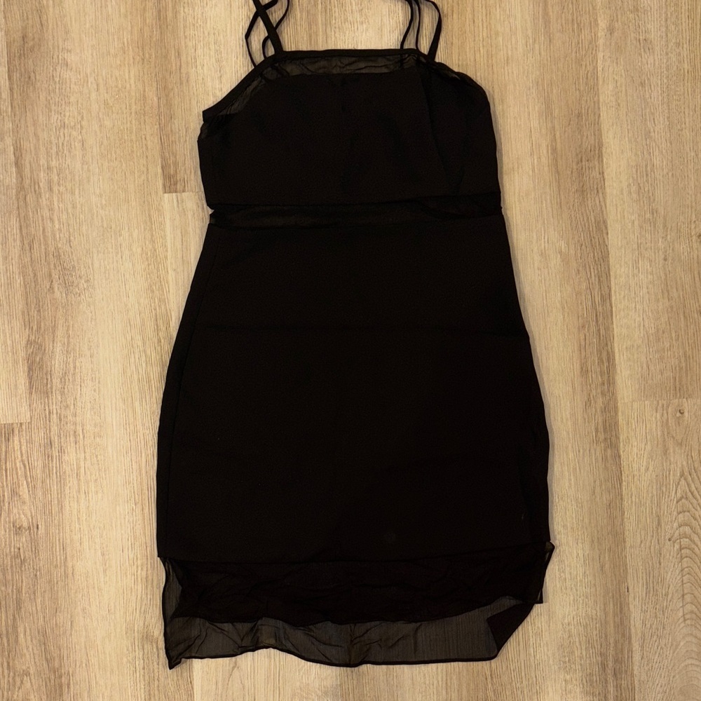 Parker Black Sheer Detail Top